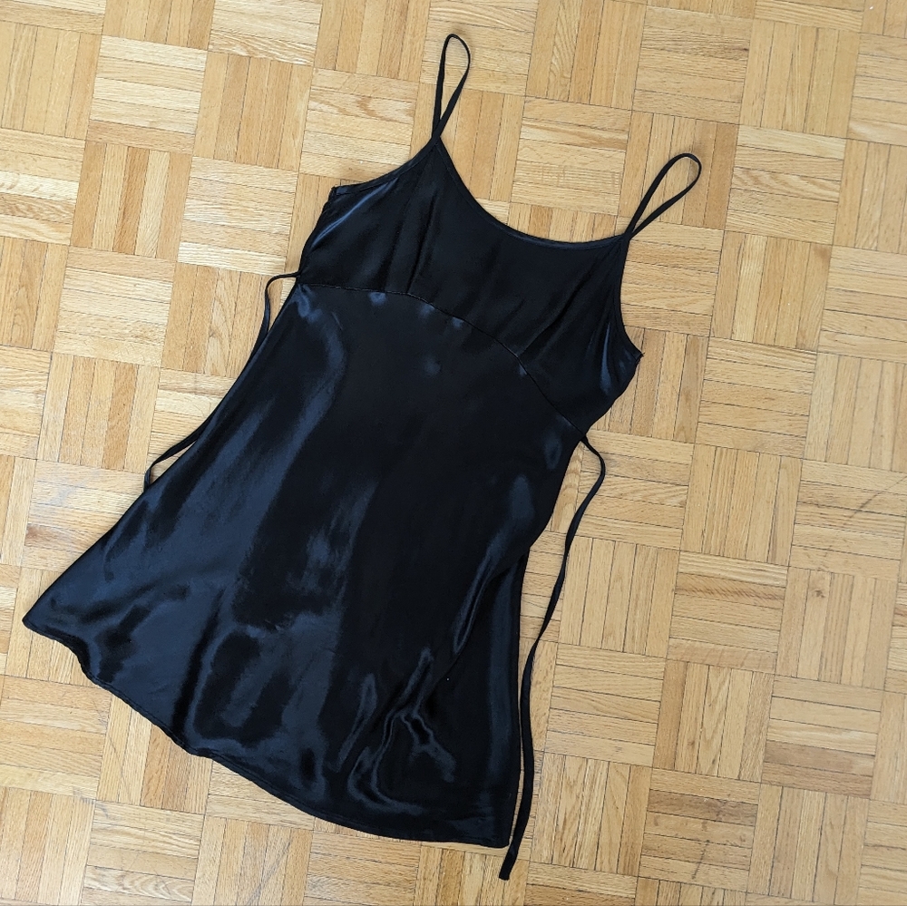 90s Mini Tie-Back Slip Dress